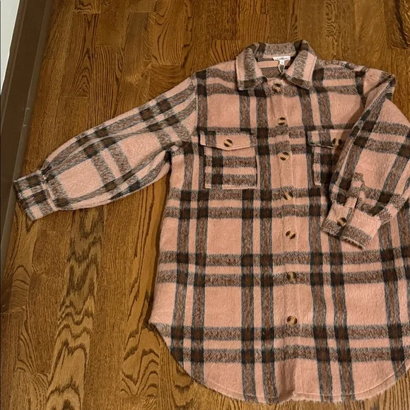 GeeGee flannel  Plaid Teddy Jacket medium - Picture 7 of 12